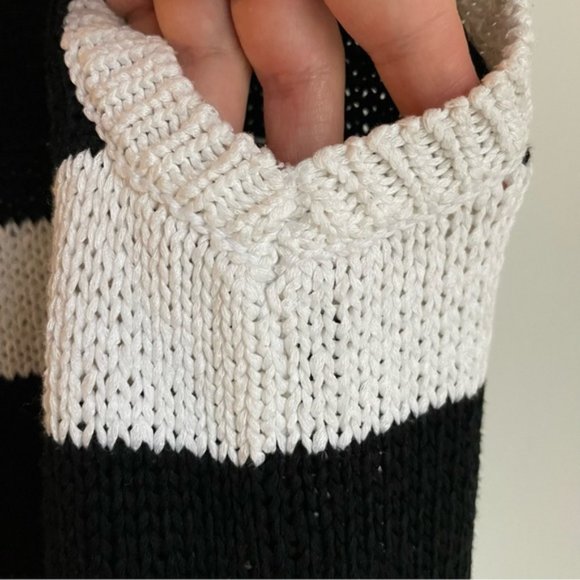 Lauren Ralph Lauren Knitted Mockneck Black and White Striped Tank Top si… - Picture 9 of 10